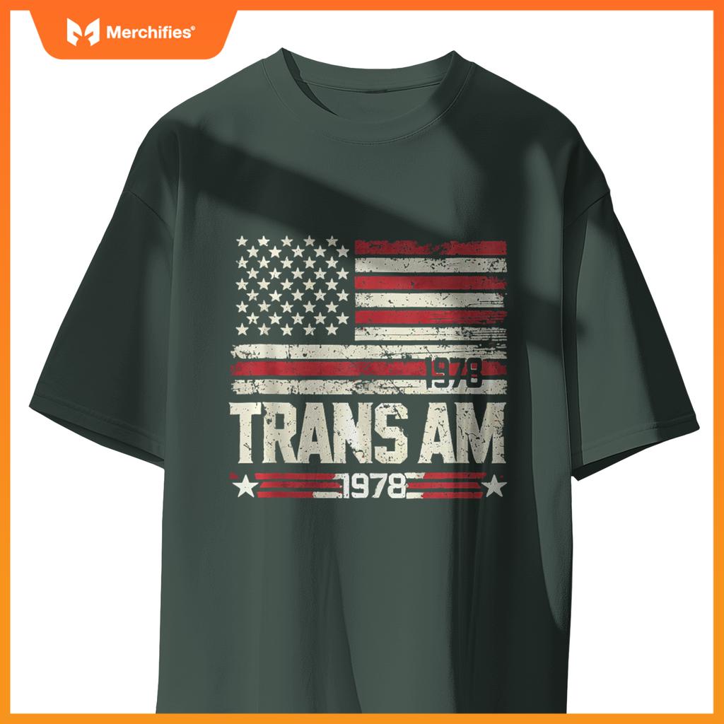 American Flag Jersey Style 78 Trans Am 1978 Muscle Car T-Shirt