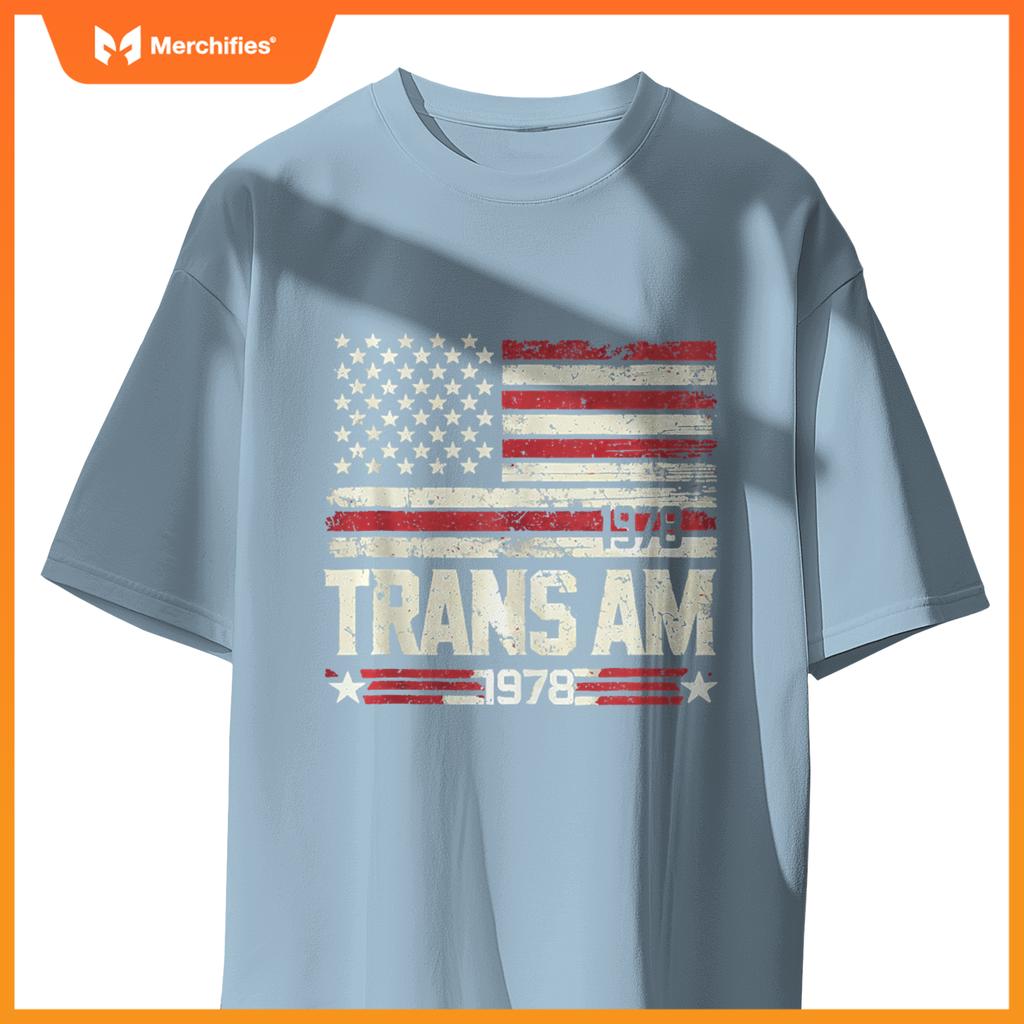 American Flag Jersey Style 78 Trans Am 1978 Muscle Car T-Shirt
