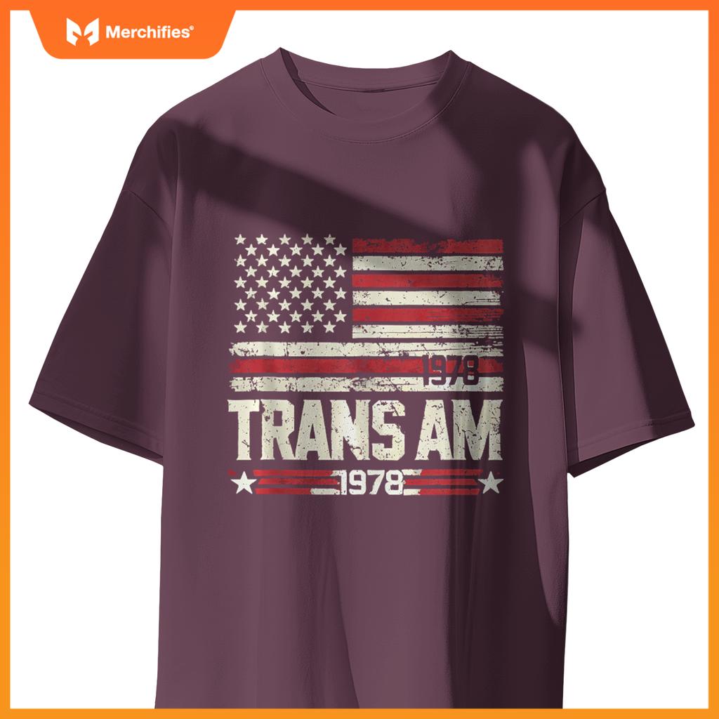 American Flag Jersey Style 78 Trans Am 1978 Muscle Car T-Shirt