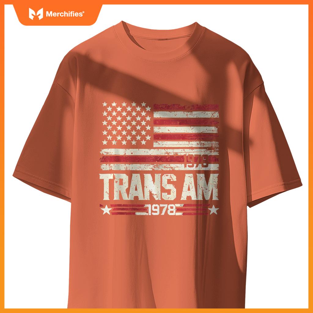 American Flag Jersey Style 78 Trans Am 1978 Muscle Car T-Shirt