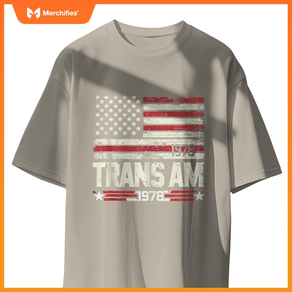 American Flag Jersey Style 78 Trans Am 1978 Muscle Car T-Shirt