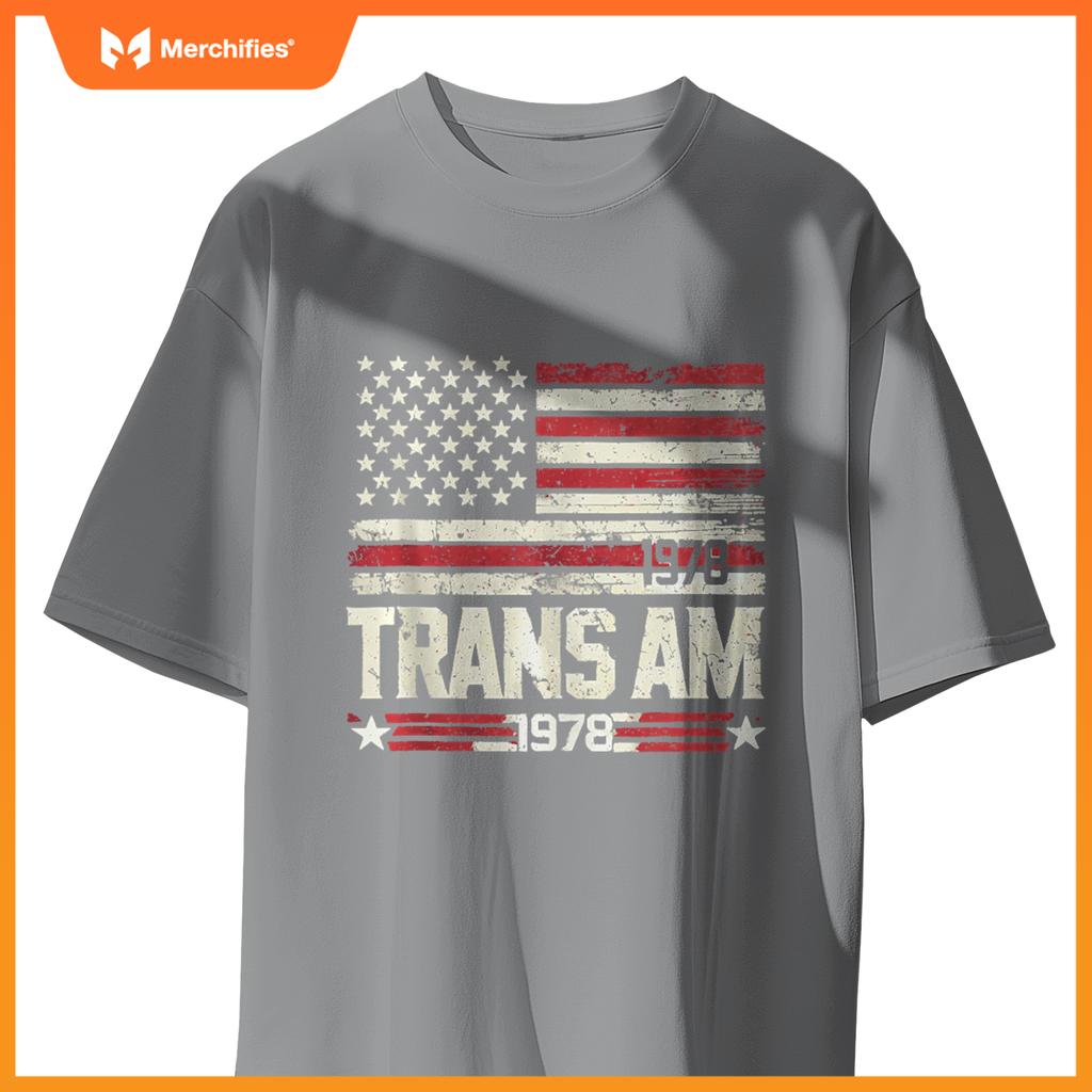 American Flag Jersey Style 78 Trans Am 1978 Muscle Car T-Shirt