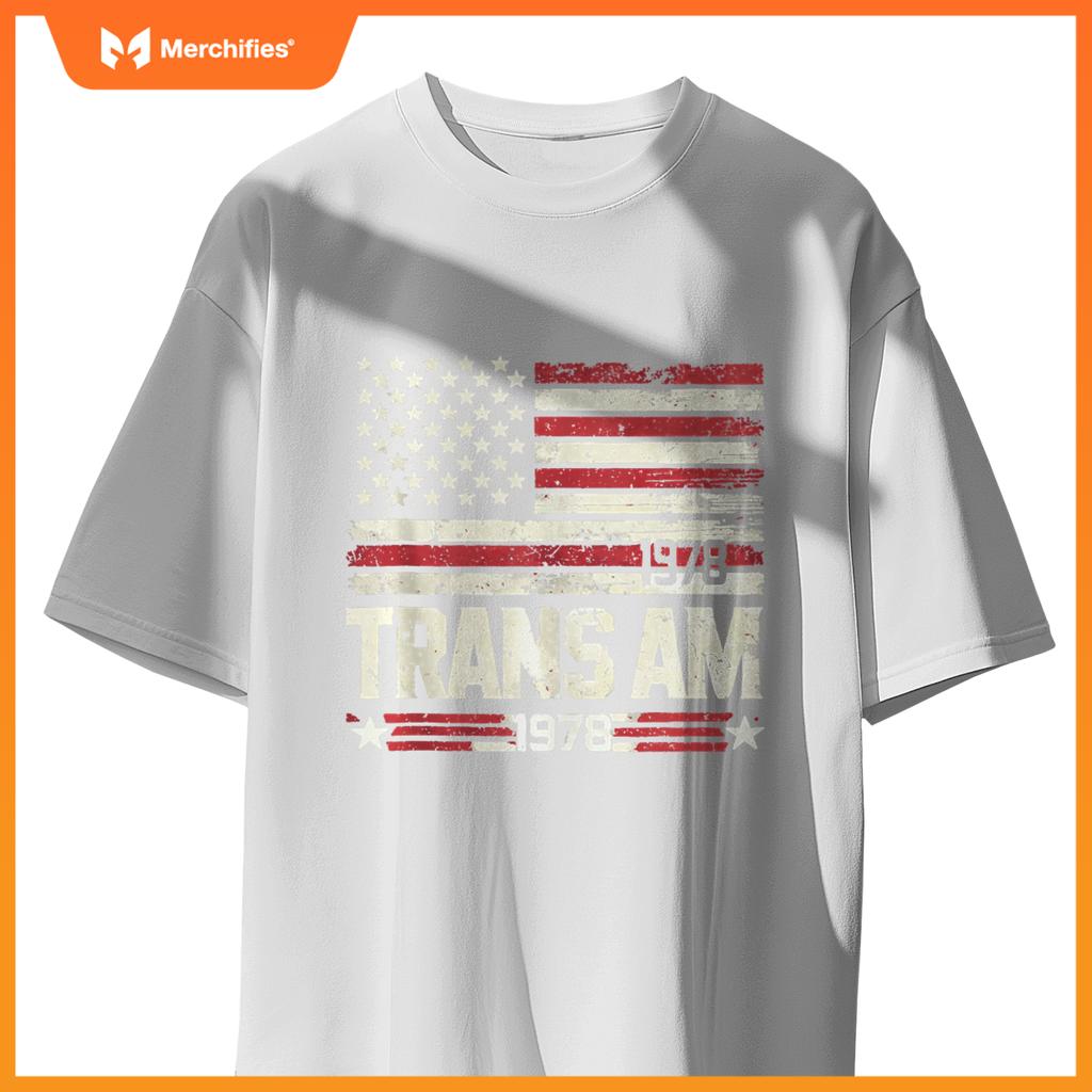 American Flag Jersey Style 78 Trans Am 1978 Muscle Car T-Shirt