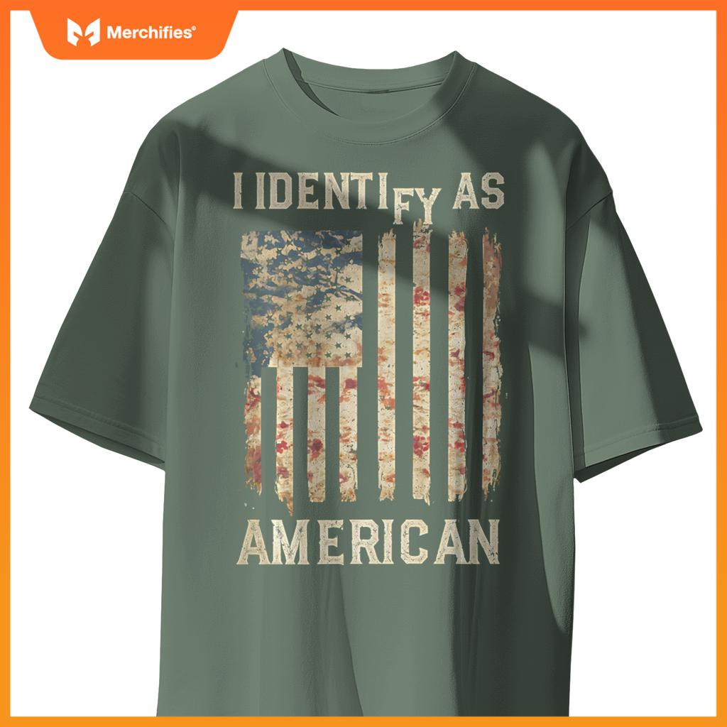 American Flag Patriotic USA Pride Distressed Vintage 4th of T-Shirt