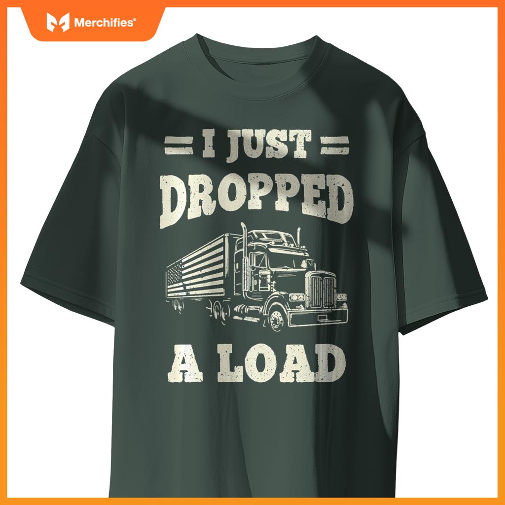 American Flag Semi Truck Driver Trucker T-Shirt