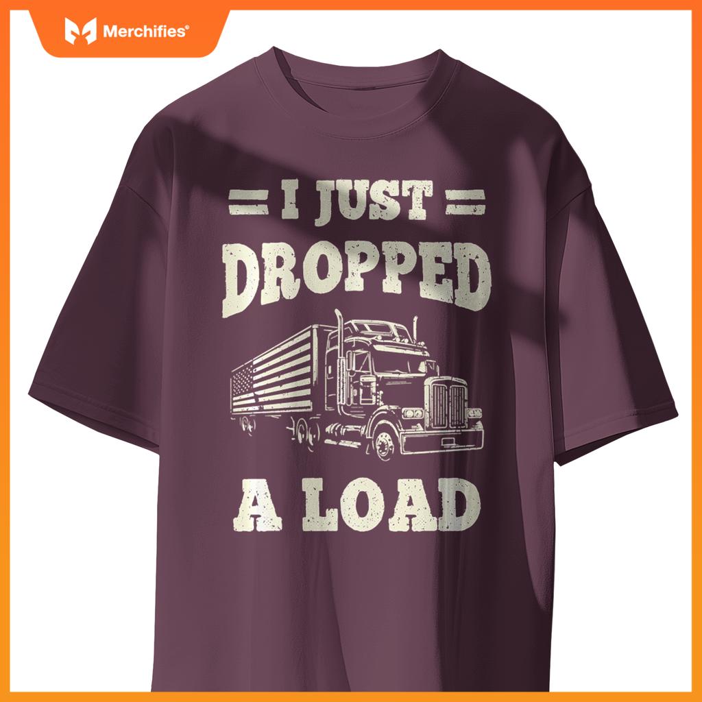 American Flag Semi Truck Driver Trucker T-Shirt