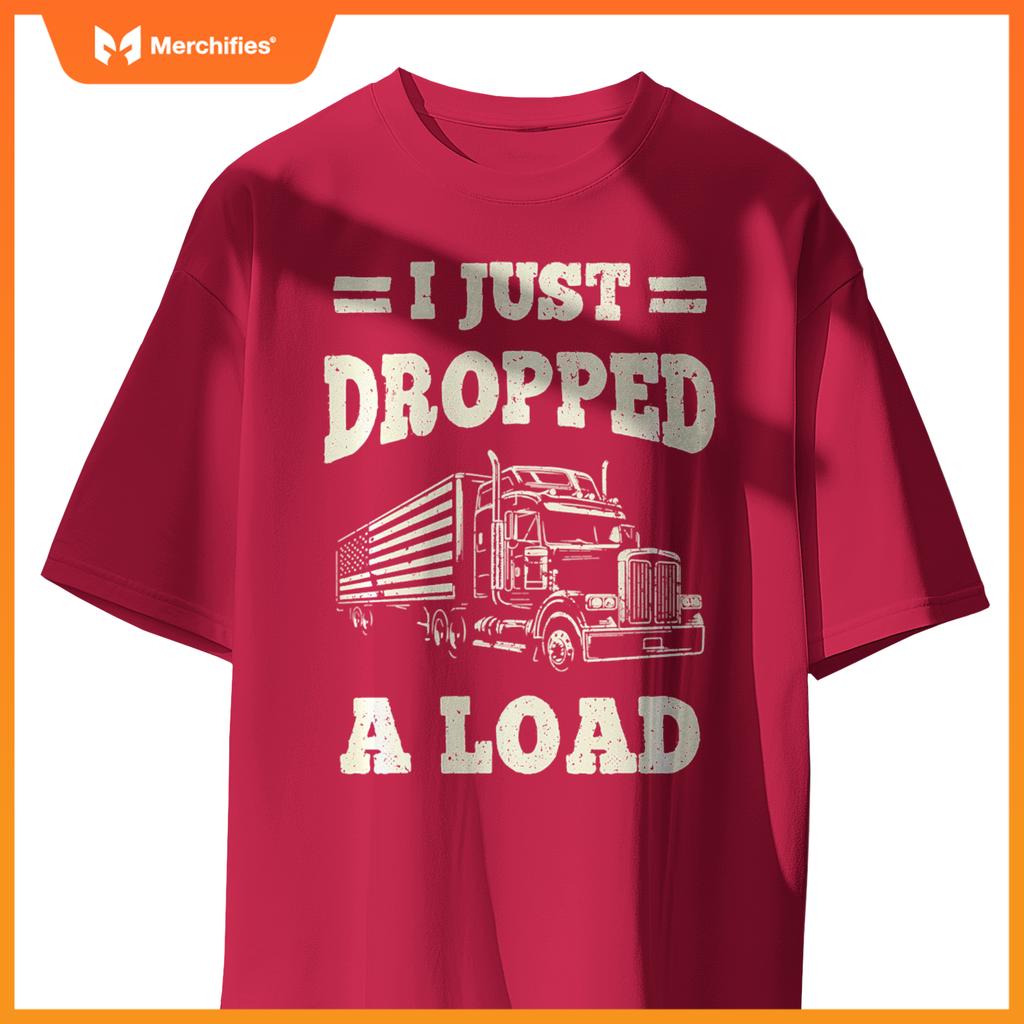 American Flag Semi Truck Driver Trucker T-Shirt