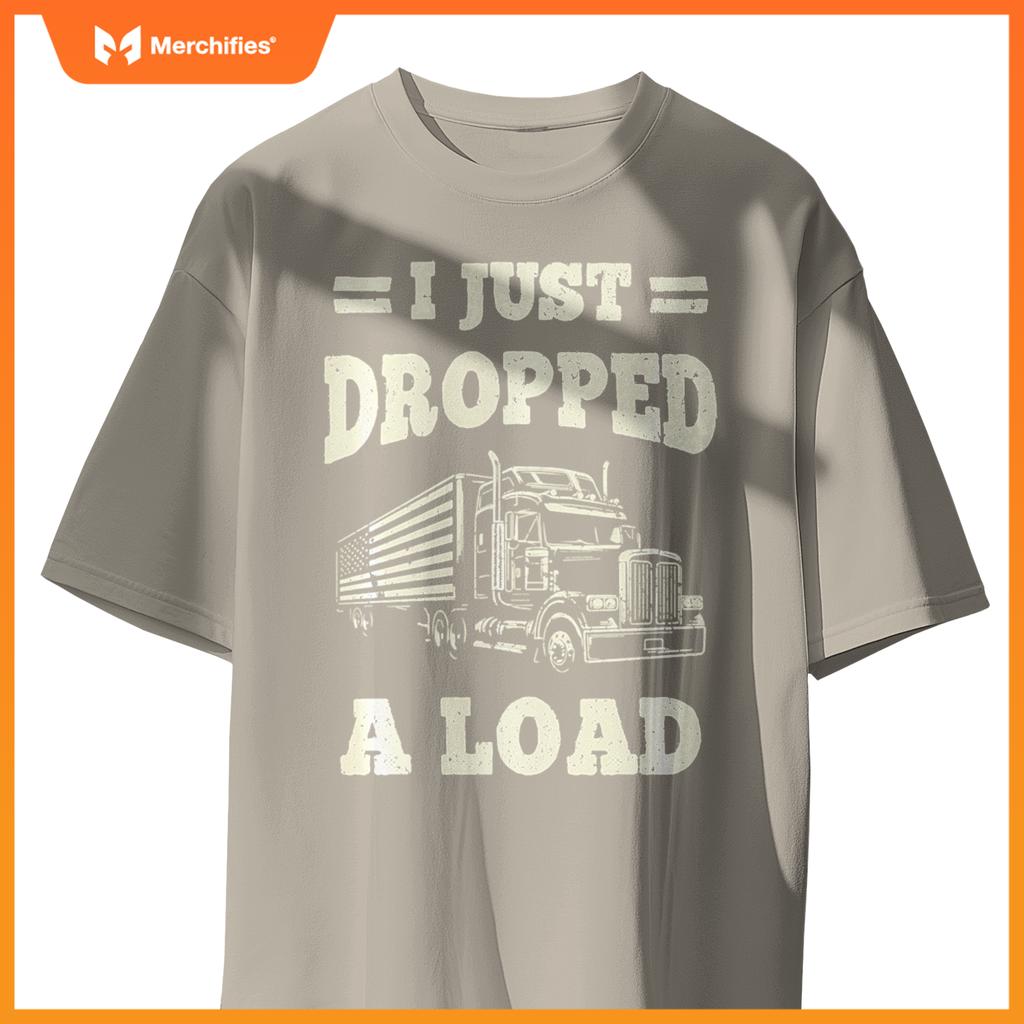 American Flag Semi Truck Driver Trucker T-Shirt