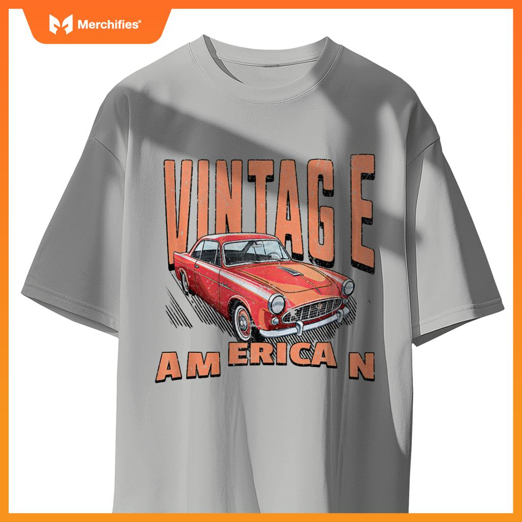 American Vintage Retro Classic Car Graphic T-Shirt