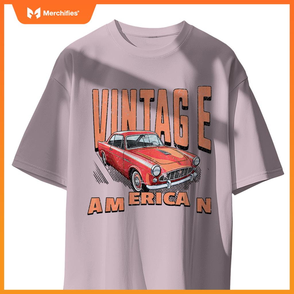 American Vintage Retro Classic Car Graphic T-Shirt