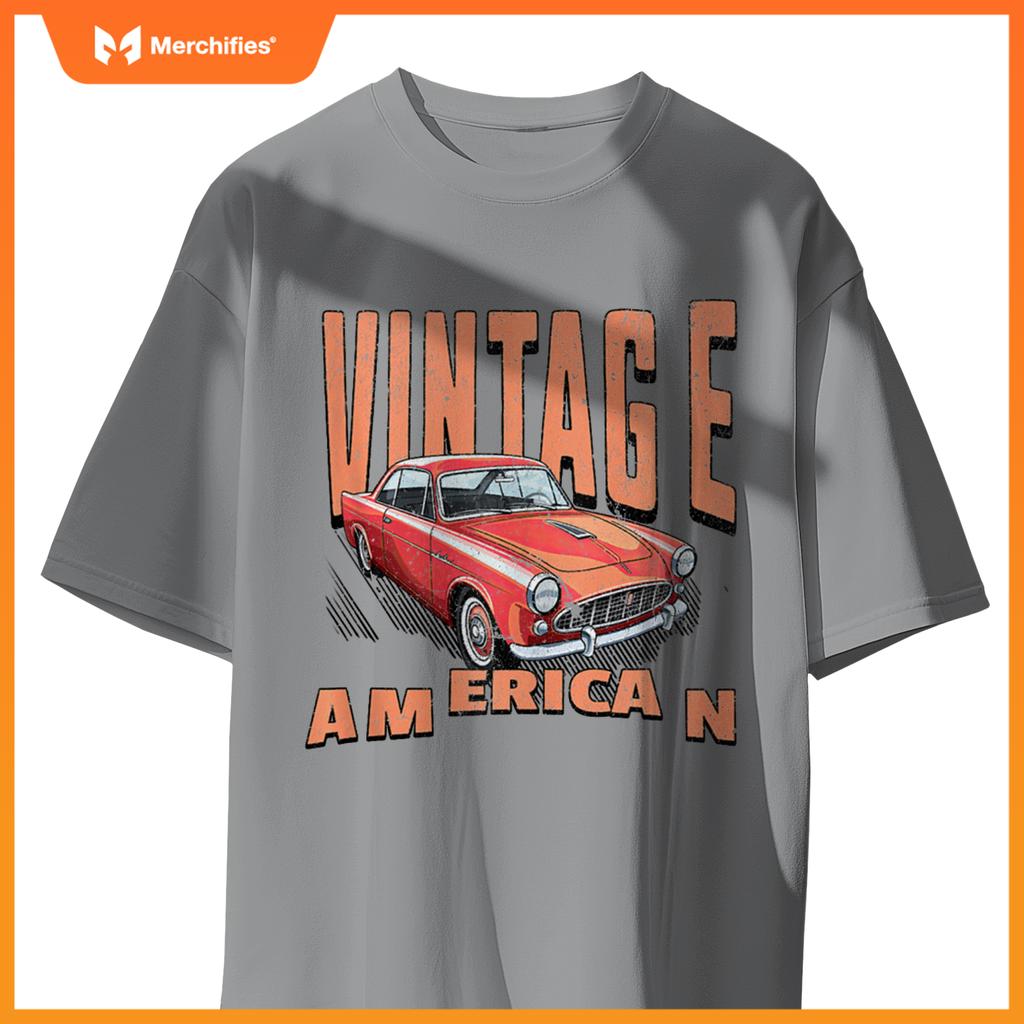 American Vintage Retro Classic Car Graphic T-Shirt