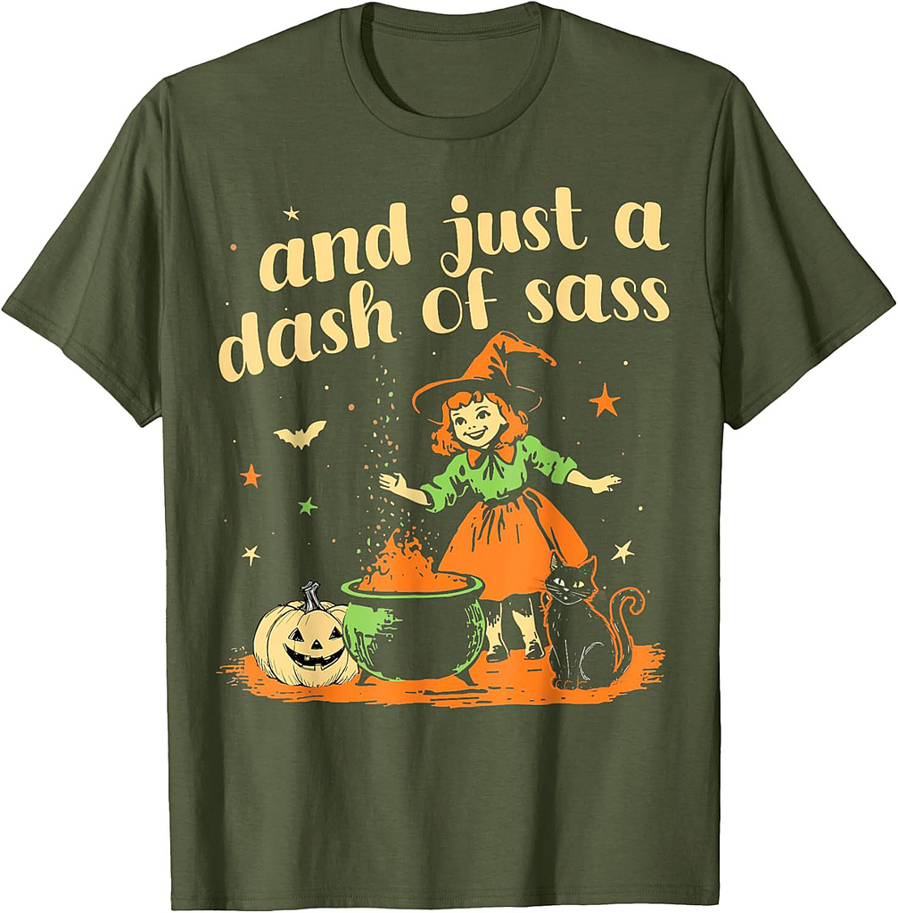 And Just A Dash Of Sass Baby Halloween Witch Toddler Youth T-Shirt