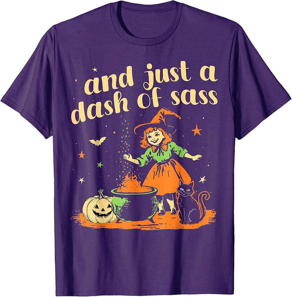 And Just A Dash Of Sass Baby Halloween Witch Toddler Youth T-Shirt