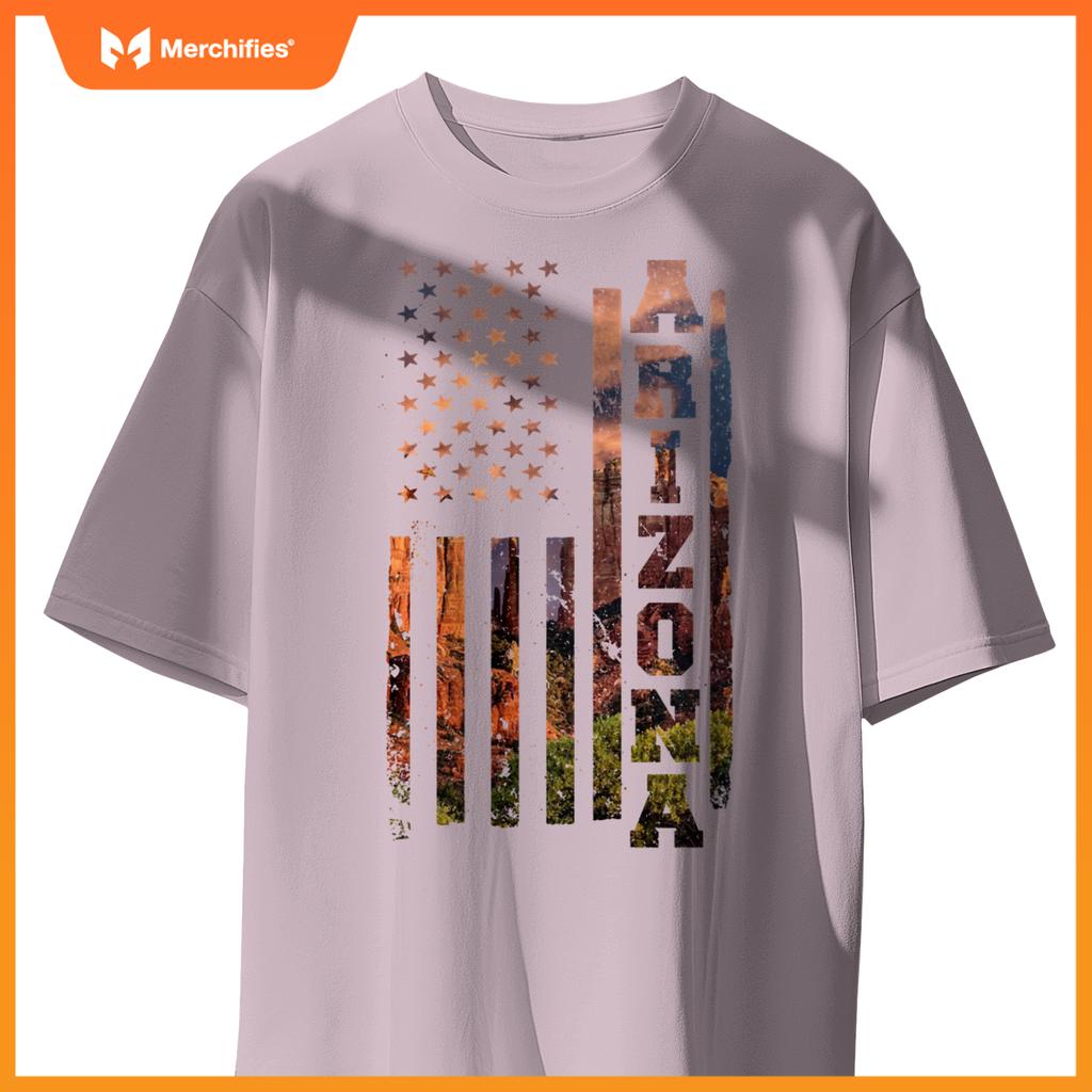 Arizona State Flag Gift American USA Flag Country Patriotic T-Shirt