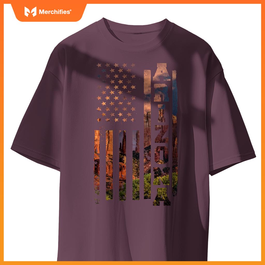 Arizona State Flag Gift American USA Flag Country Patriotic T-Shirt