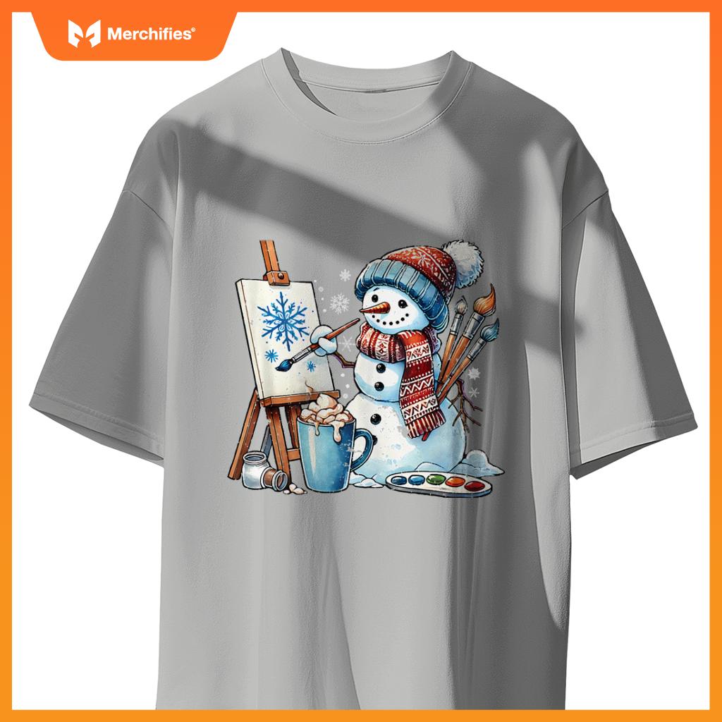 Artist Snowman Painter Art Lover Teacher Student Christmas