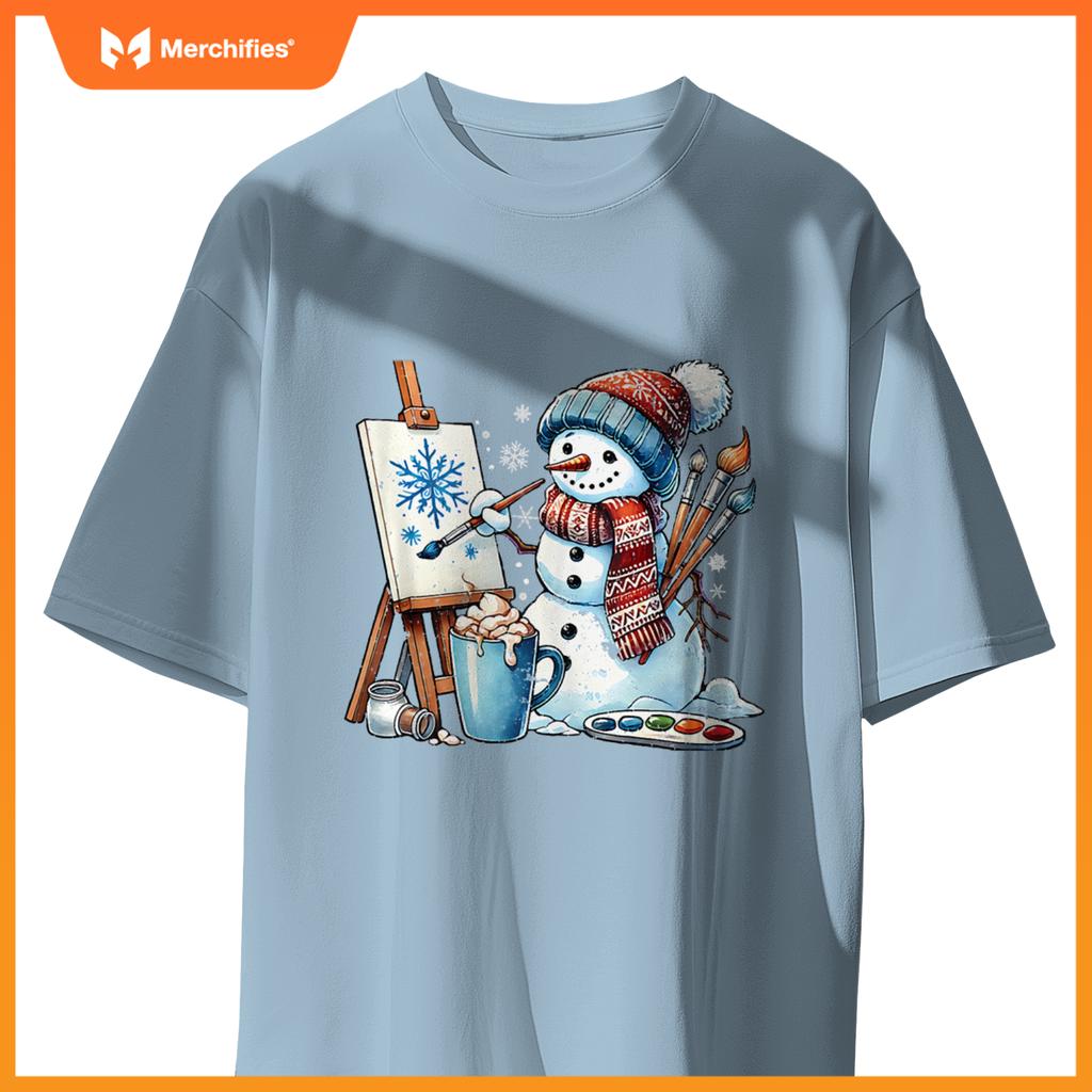 Artist Snowman Painter Art Lover Teacher Student Christmas