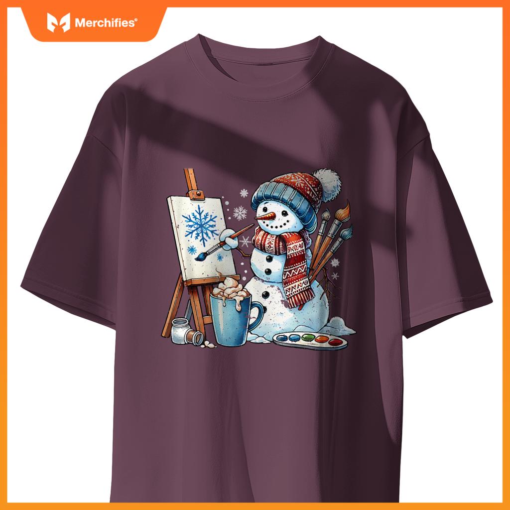 Artist Snowman Painter Art Lover Teacher Student Christmas