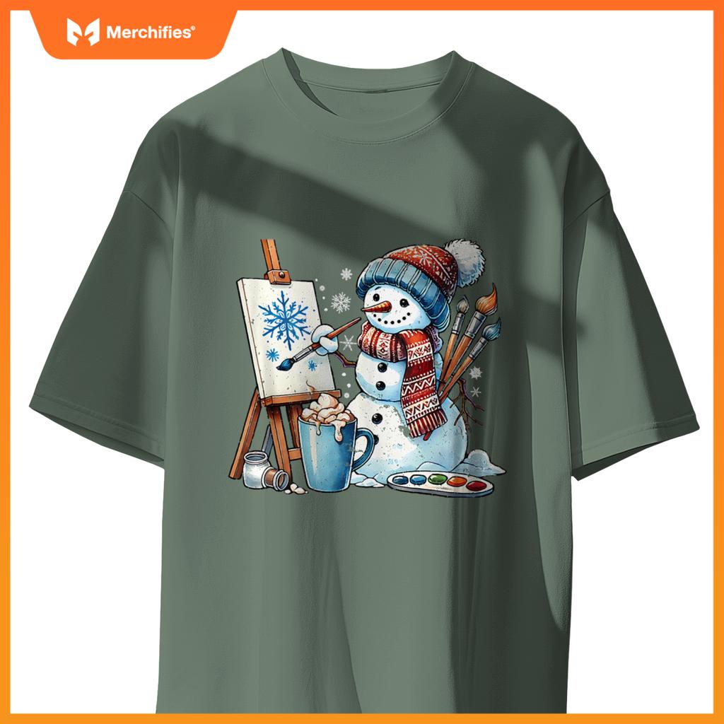Artist Snowman Painter Art Lover Teacher Student Christmas