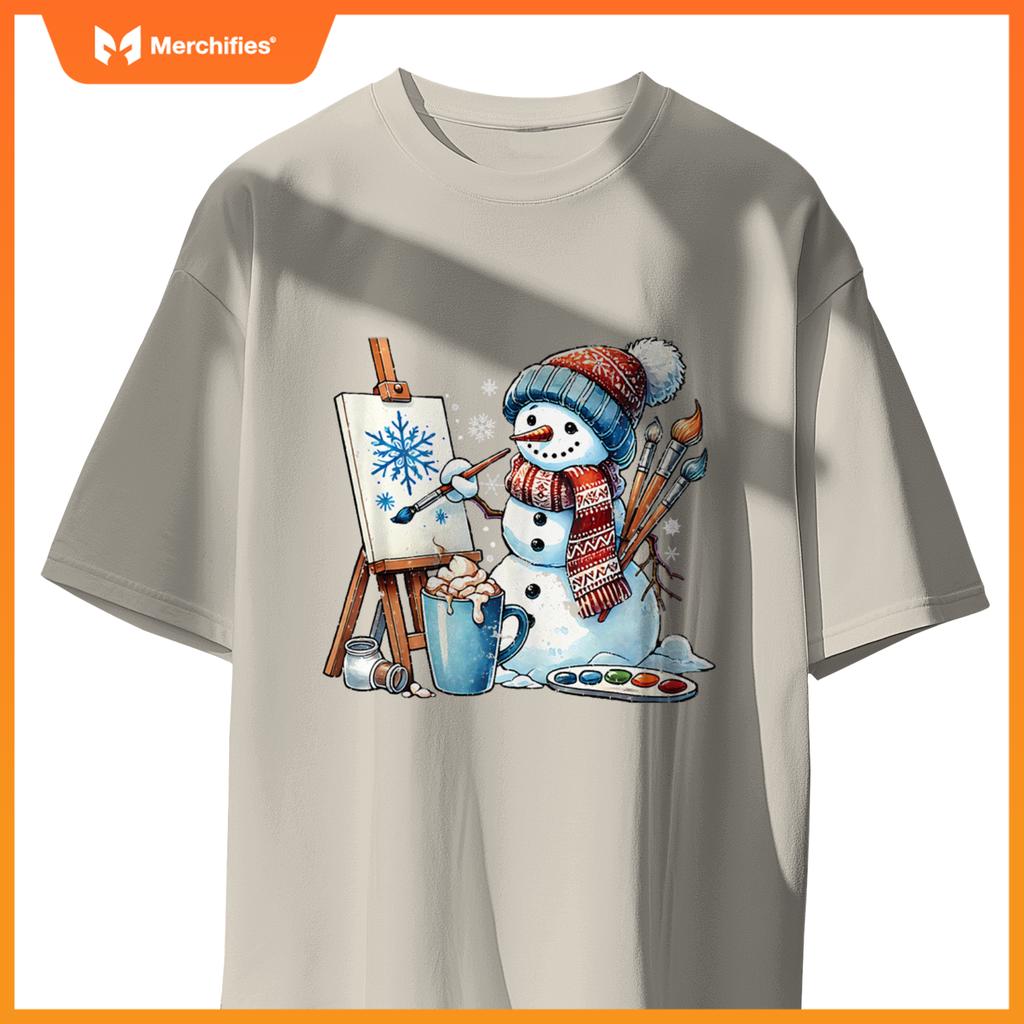 Artist Snowman Painter Art Lover Teacher Student Christmas