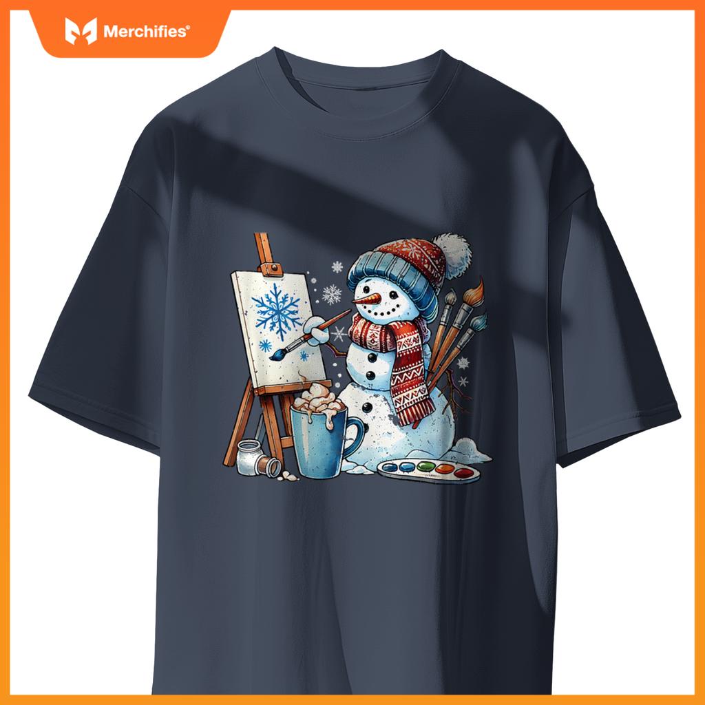 Artist Snowman Painter Art Lover Teacher Student Christmas