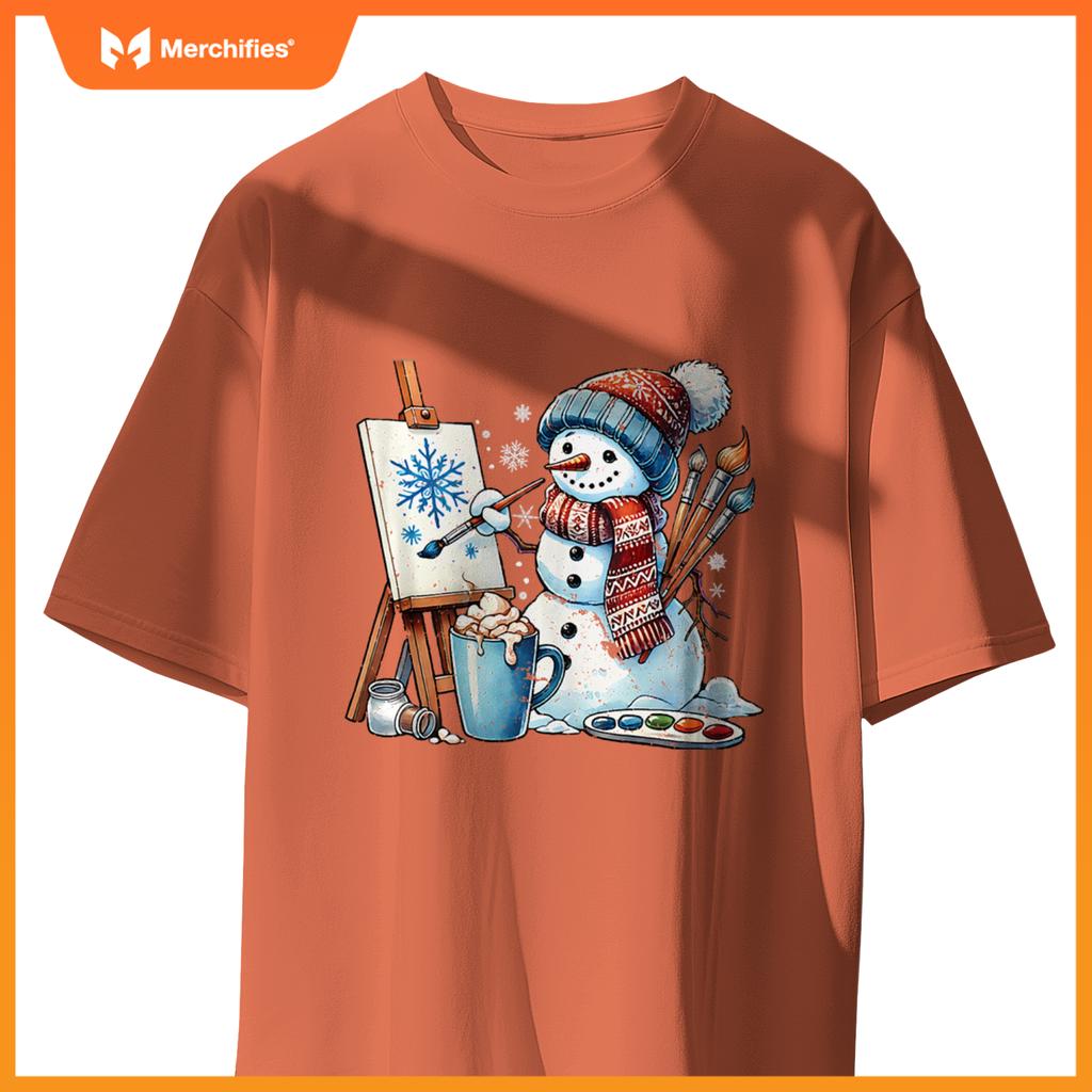 Artist Snowman Painter Art Lover Teacher Student Christmas