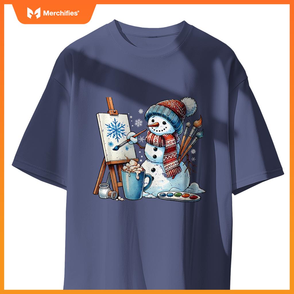 Artist Snowman Painter Art Lover Teacher Student Christmas
