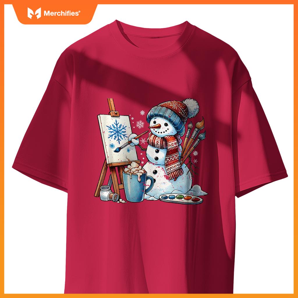 Artist Snowman Painter Art Lover Teacher Student Christmas