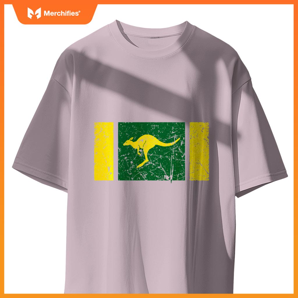 Australian Flag Distressed Patriotic Aussie Roo Kangaroo T-Shirt