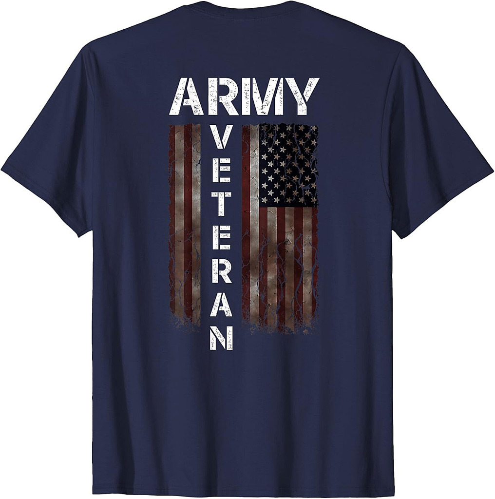 Cool American (USA) Flag  Proud Us Army Veteran Gift Idea T-Shirt