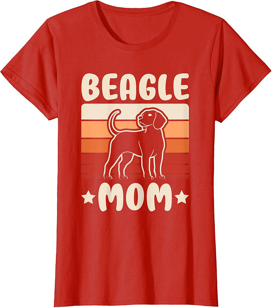 Beagle Mom Retro Beagle Lover Mommy Women T-Shirt