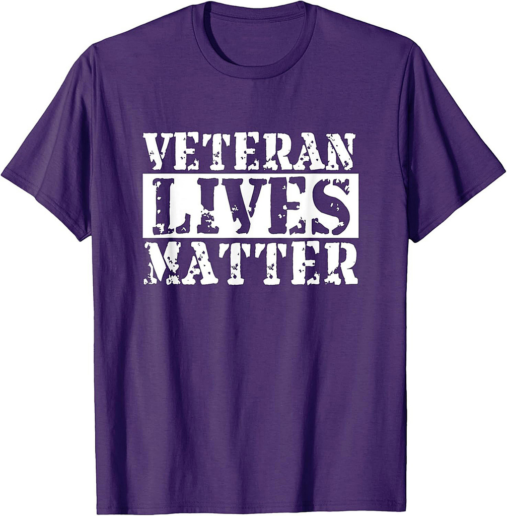 Veteran Lives Matter 22 A Day Military Vet Awareness T-Shirt
