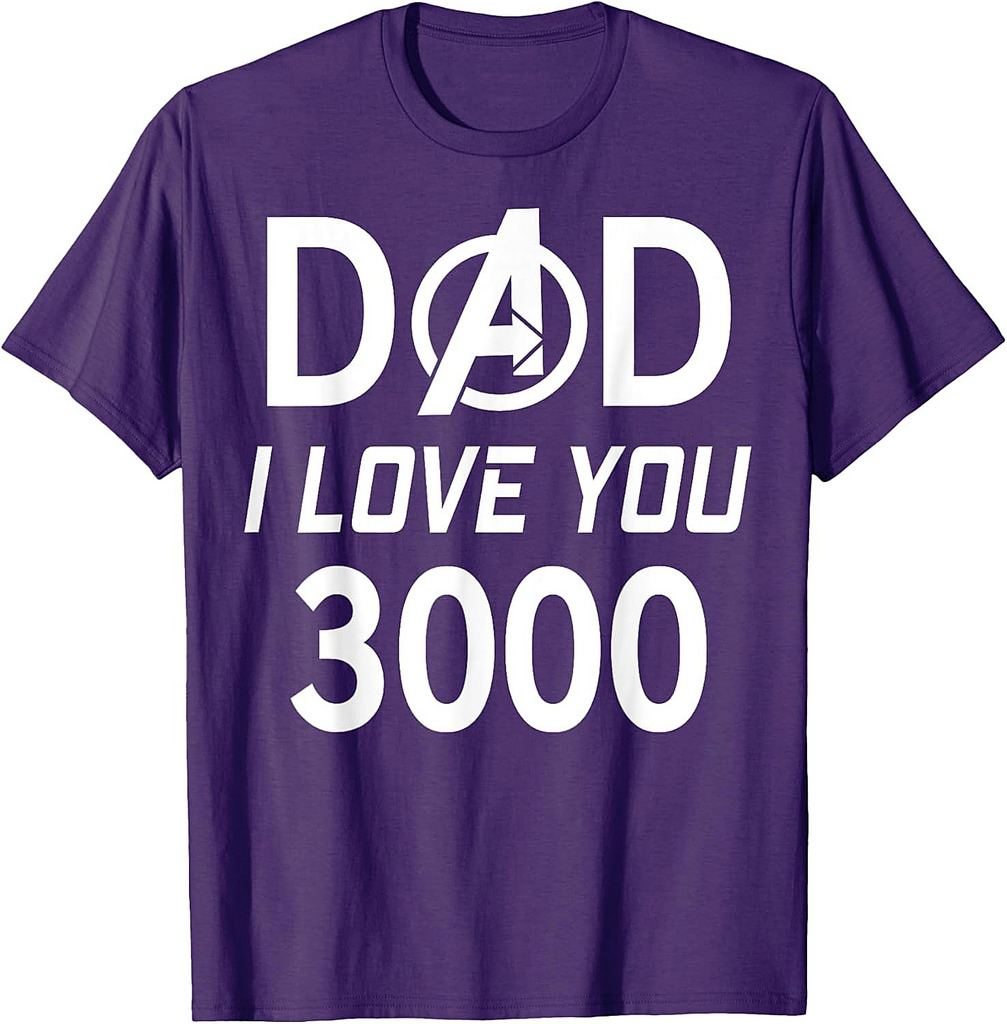 Marvel Dad I Love You 3000 Avengers Logo Father's Day T-Shirt