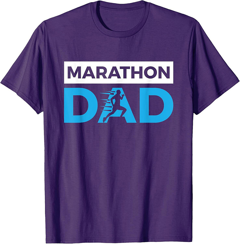 Marathon Dad Funny Sport Running Fathers Day Gift T-Shirt