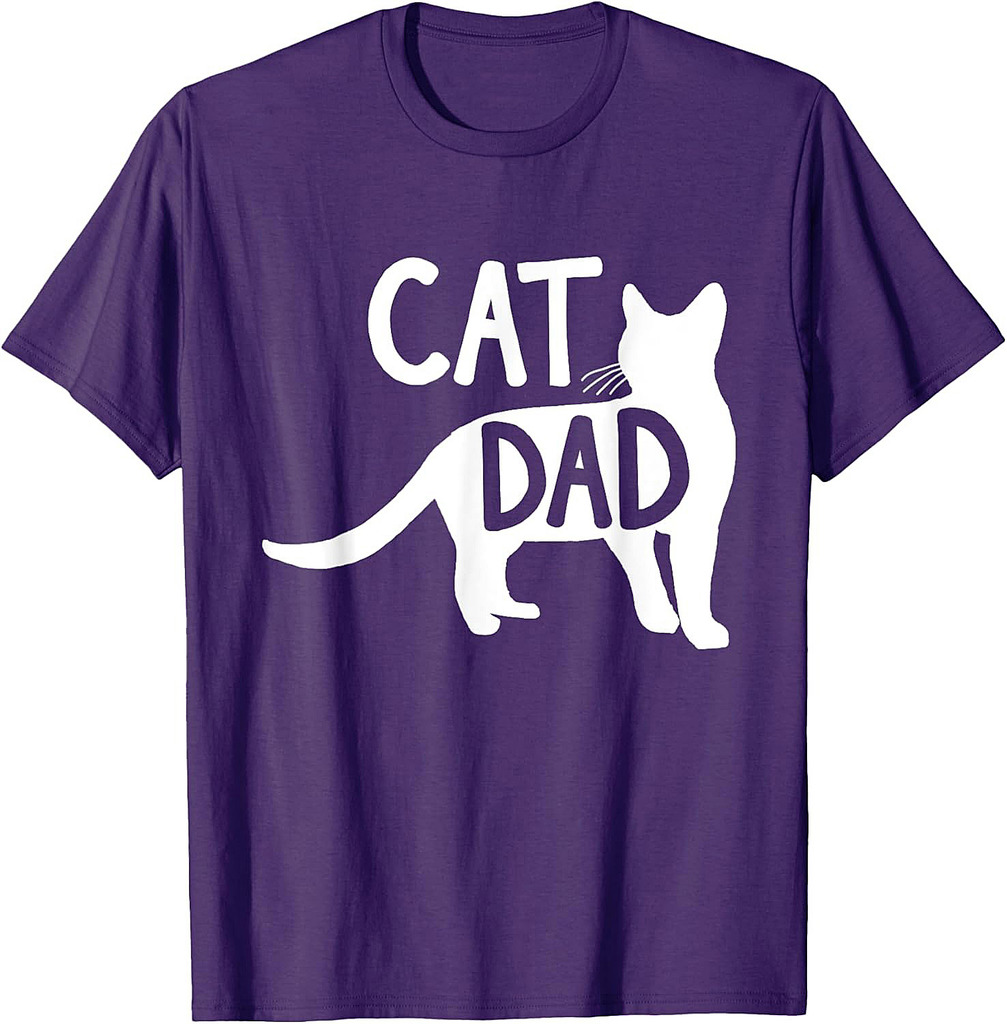 Best Cat Dad Fathers Day Men Kitty Daddy Papa Christmas Kat T-Shirt