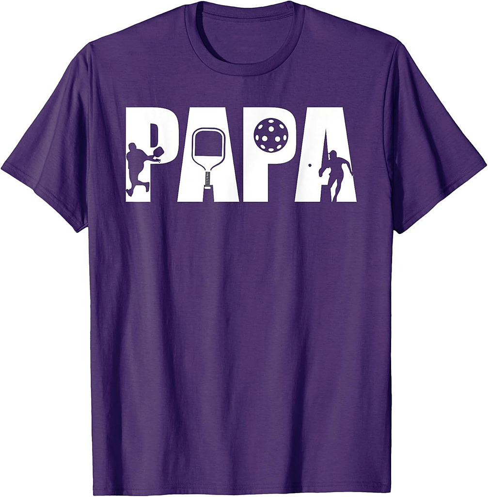 Funny Pickleball Dad Pickleball Papa Fathers Day T-Shirt
