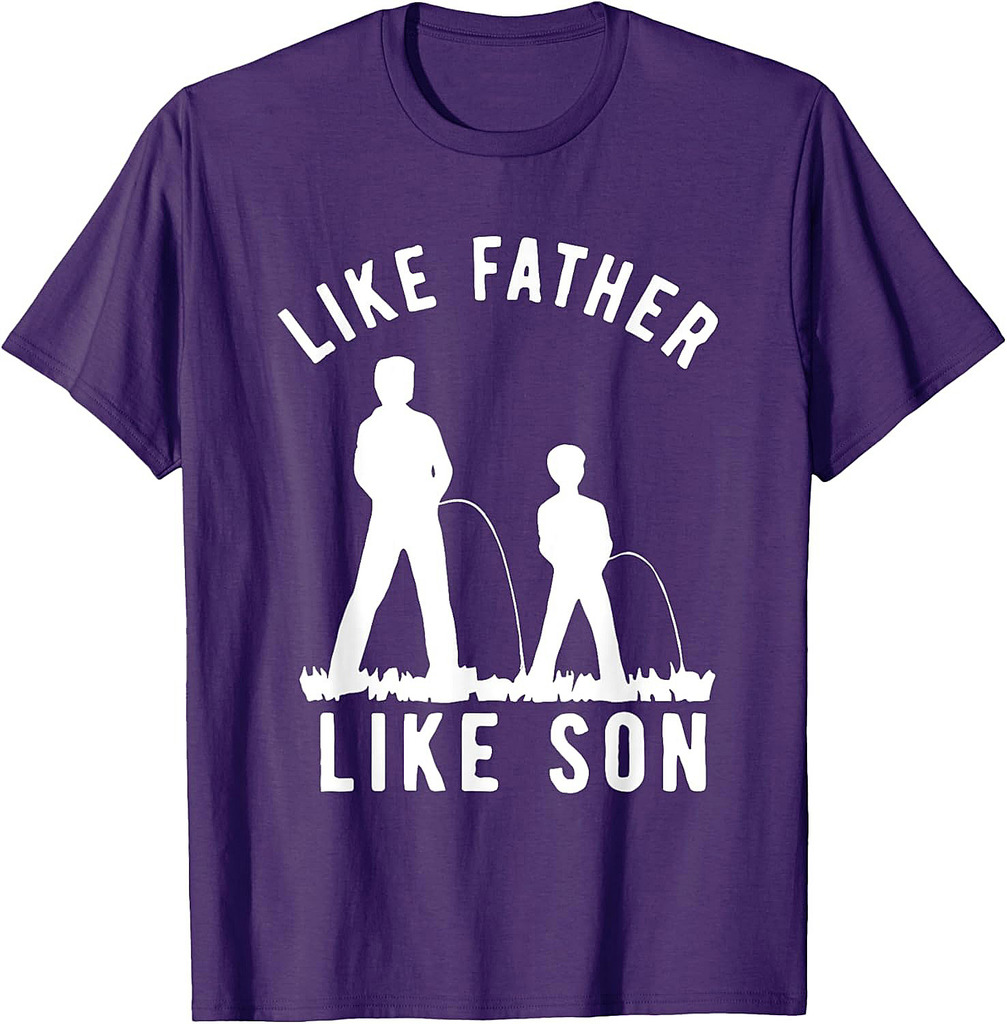 Like Father Like Son Wildlife Camping Hiking Fathers Day T-Shirt