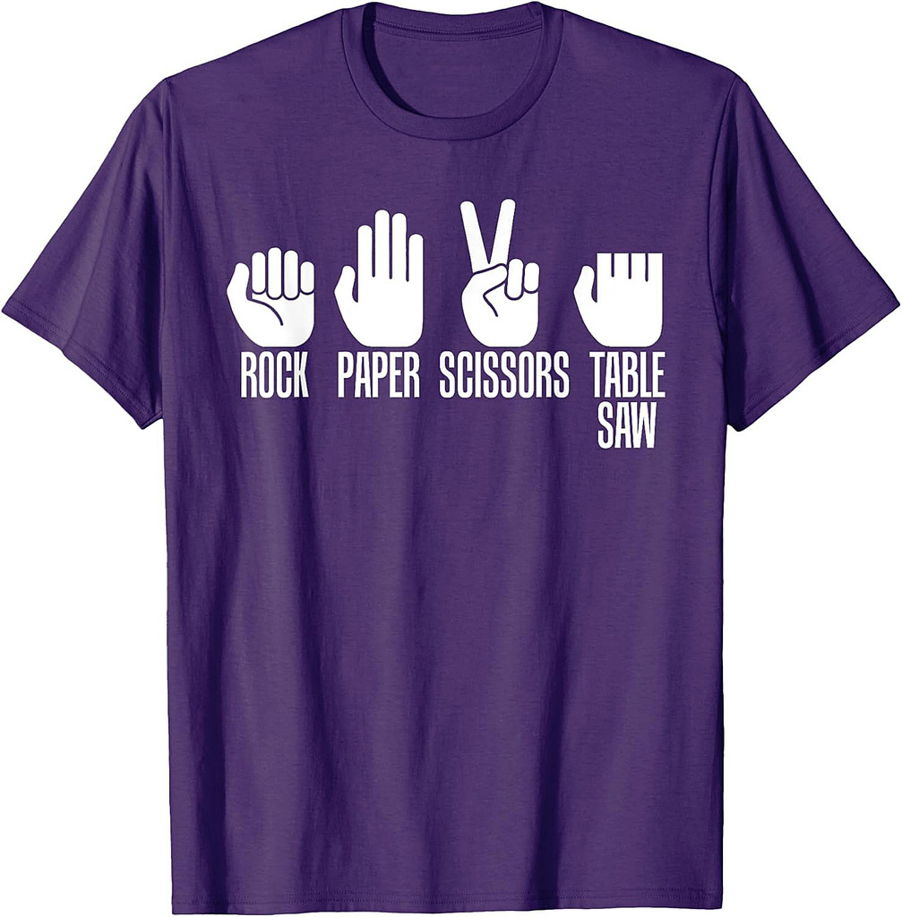 Carpenters Rock Paper Scissor Table Saw Fathers Day T-Shirt