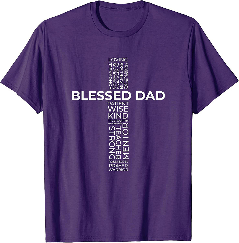 Christian Blessed Dad Cross Father's Day Shirt T-Shirt