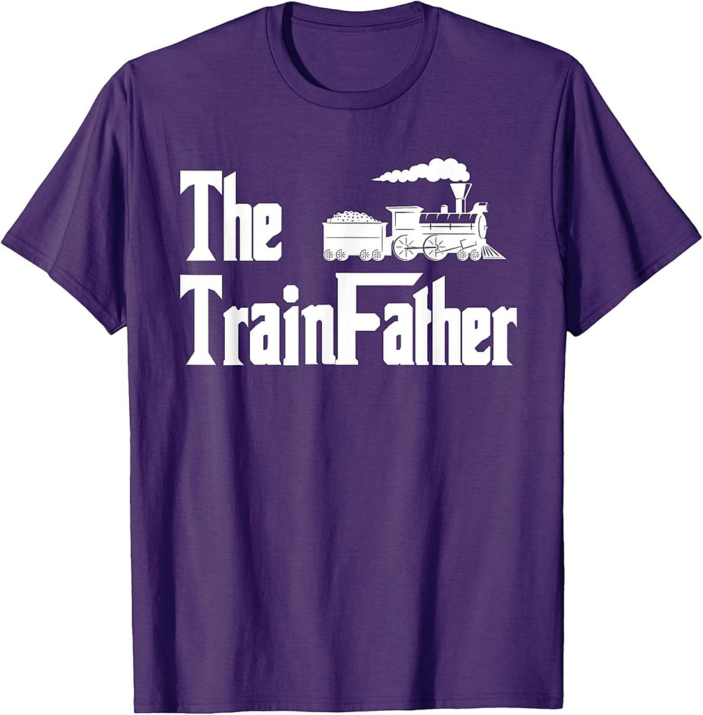 The TrainFather Locomotive Model Train Collector Fathers Day T-Shirt