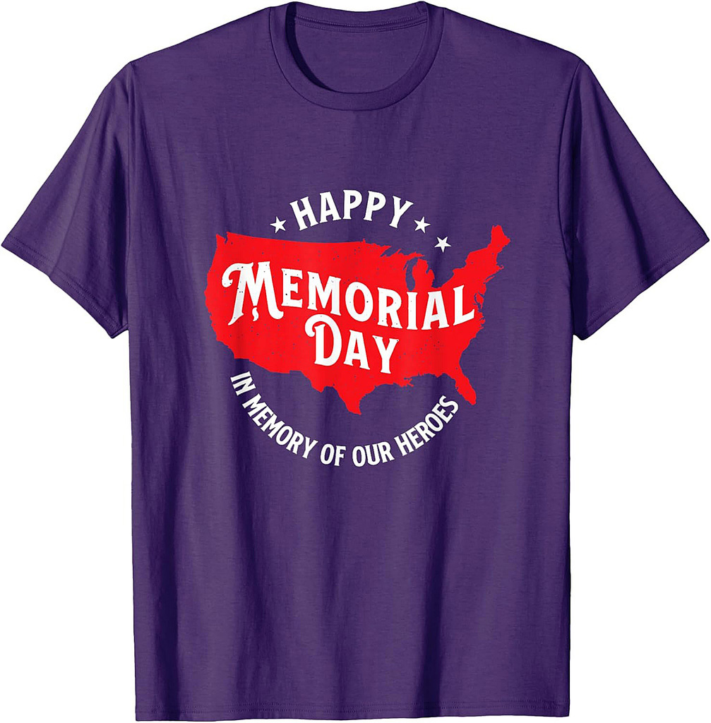Happy Memorial Day  Patriotic America Veterans T-Shirt