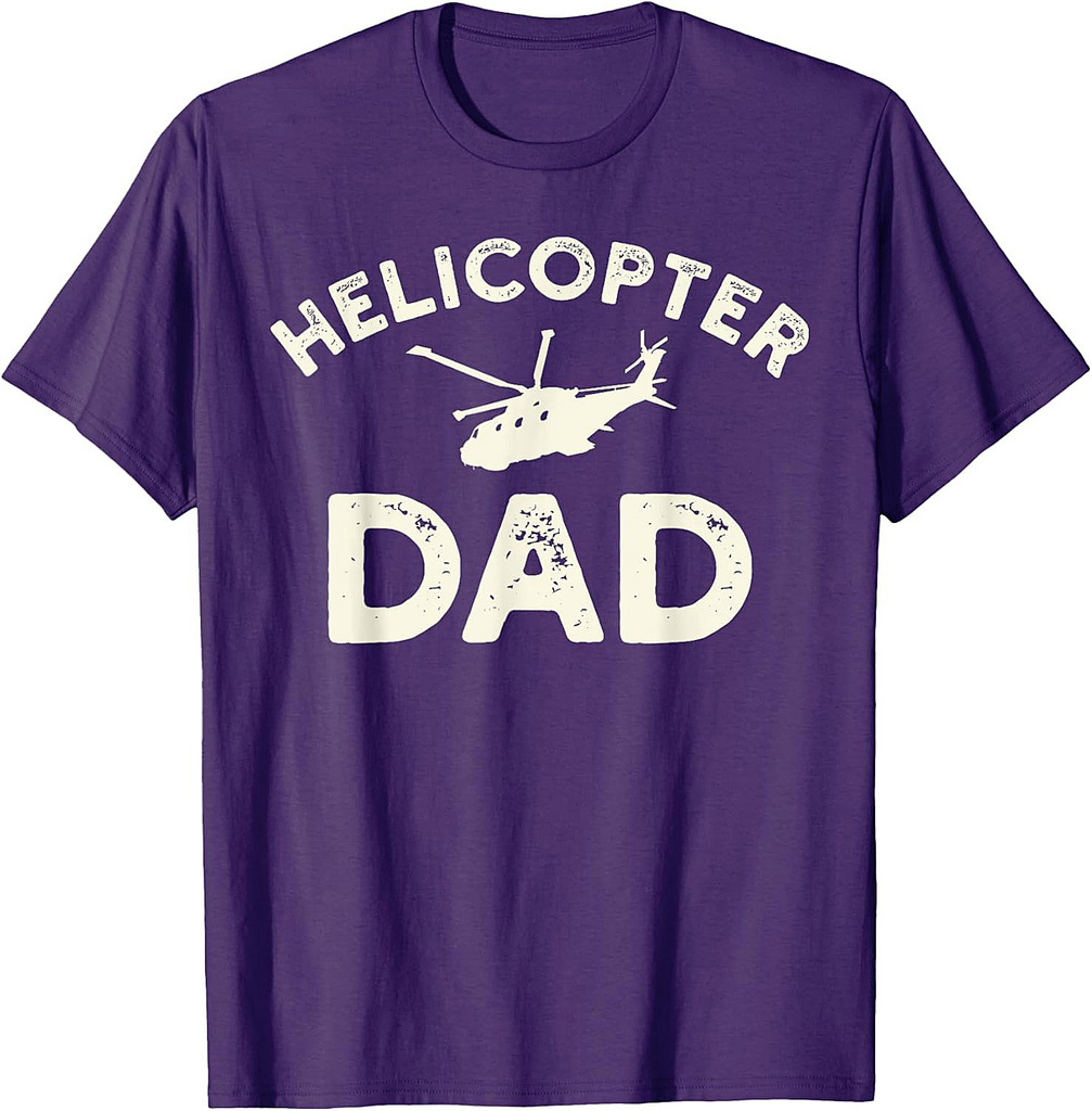 Helicopter Parents Funny Men Pilot Helicopter Dad T-Shirt