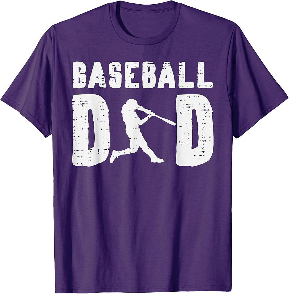 Baseball Dad Cool Fathers Day Coach Player Daddy Papa T-Shirt