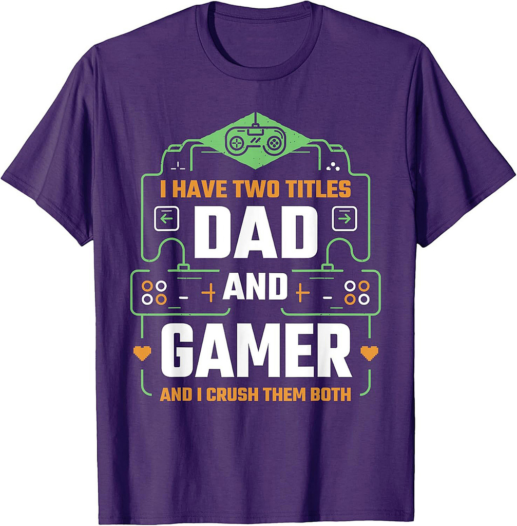 Funny Fathers Day Video Gamer Dad Proud Loves Video Games T-Shirt