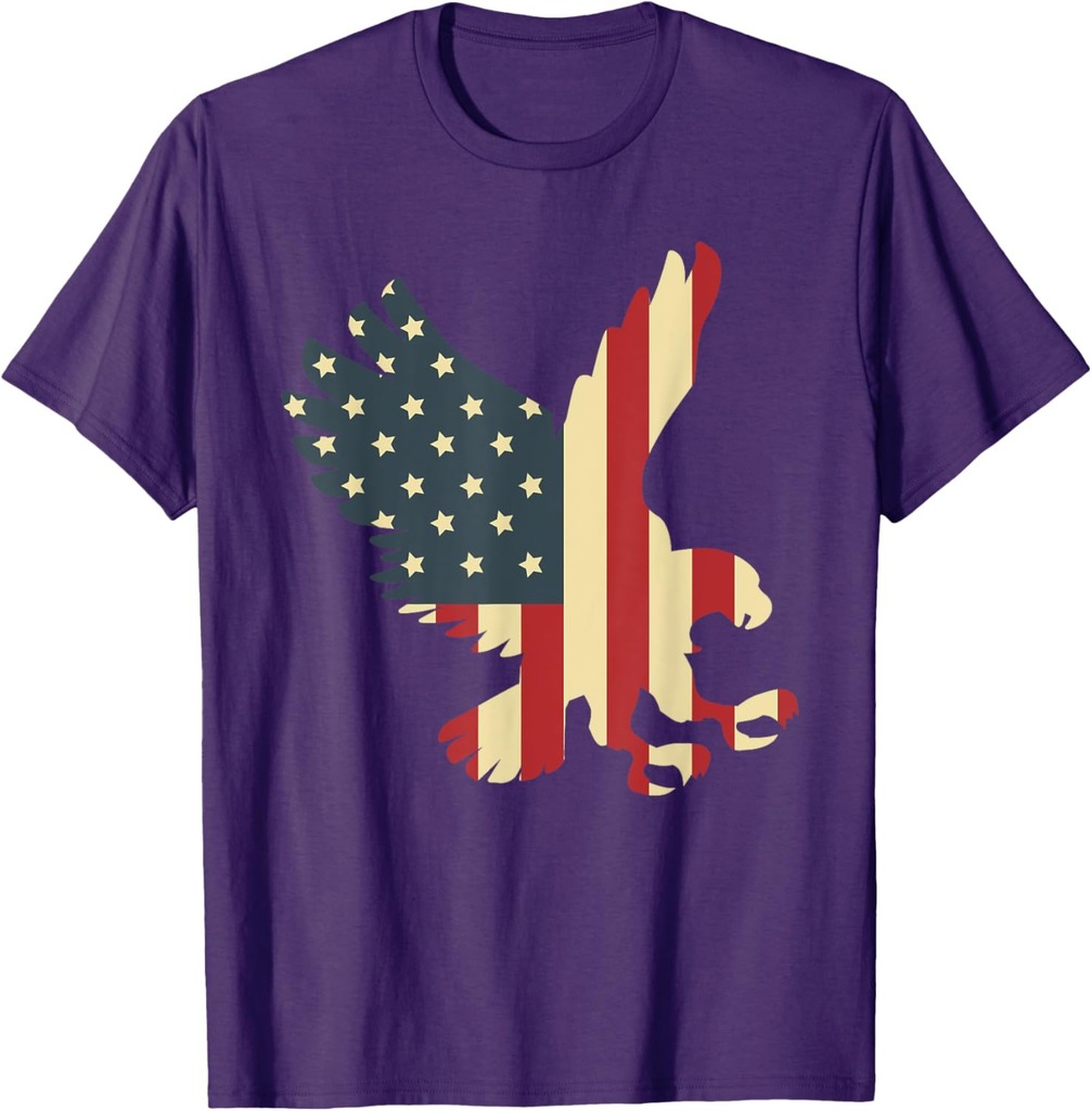 Patriotic Eagle USA American Flag Proud Veteran T-Shirt