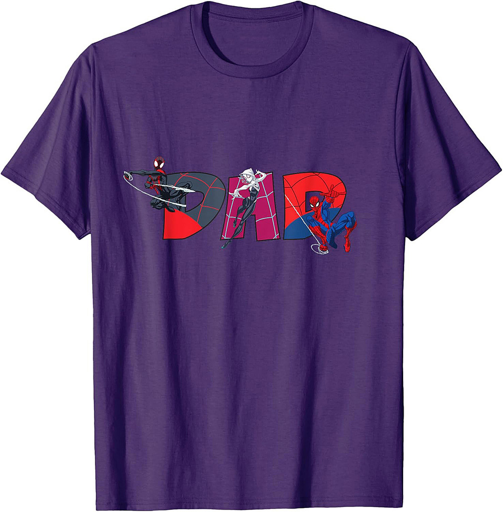 Marvel Spider-Man Trio Dad Father’s Day Family Trip Birthday T-Shirt