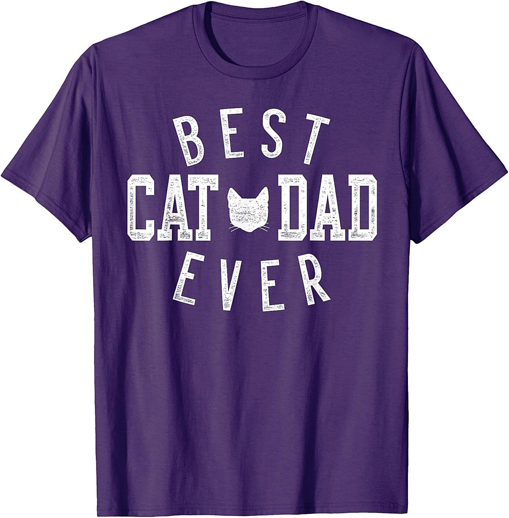 Best Cat Dad Ever Gifts for Daddy Father's Day Birthday T-Shirt