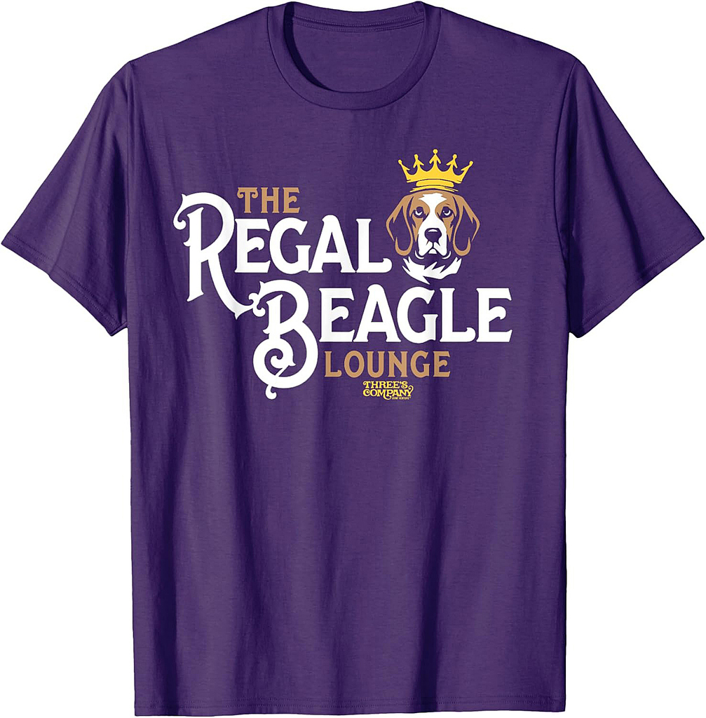 The Regal Beagle Pub Three's Company Retro Dog Crown Men Women Girls T-Shirt