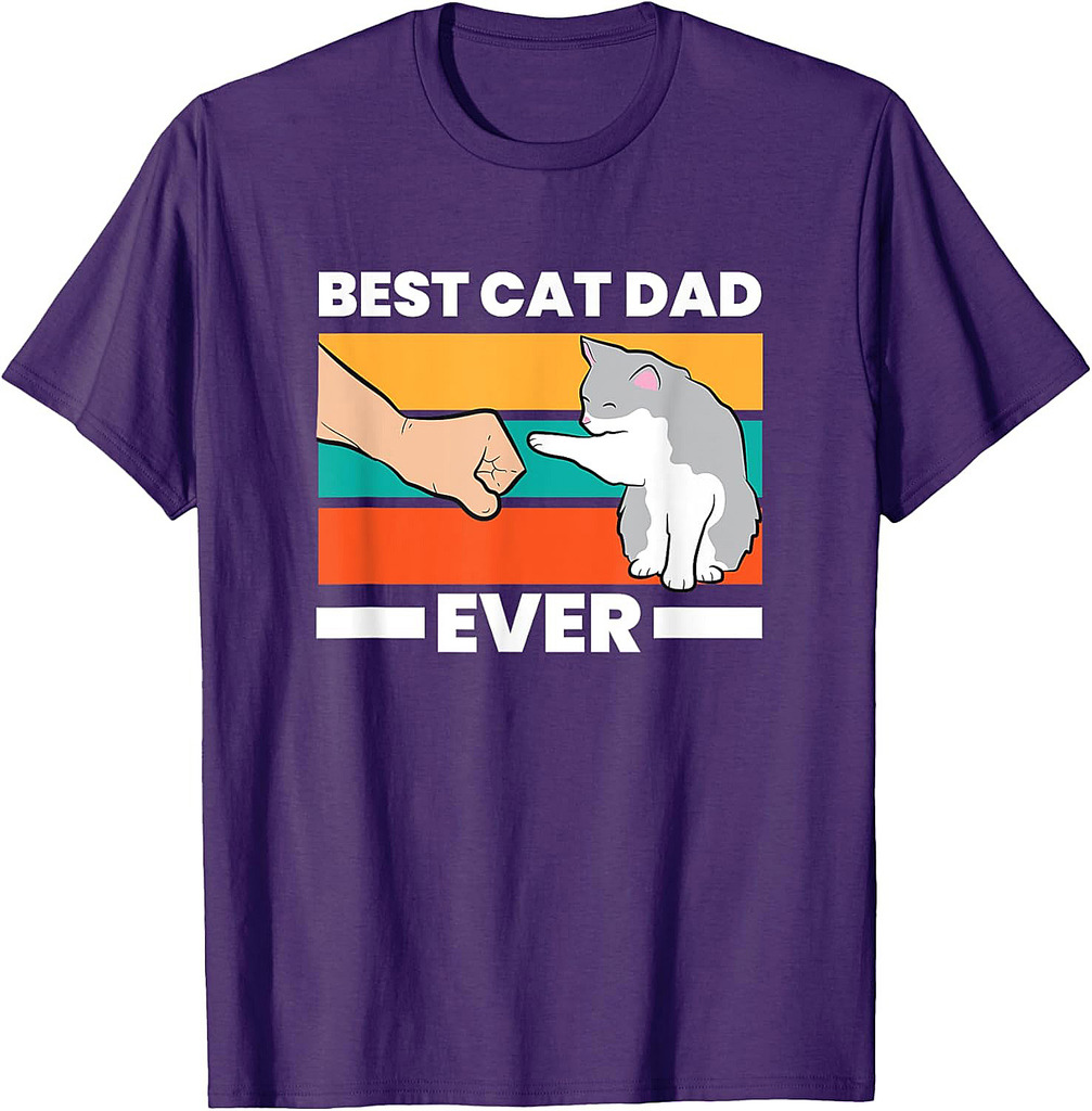 Best Cat Dad Ever Funny Cat Father Gift T-Shirt