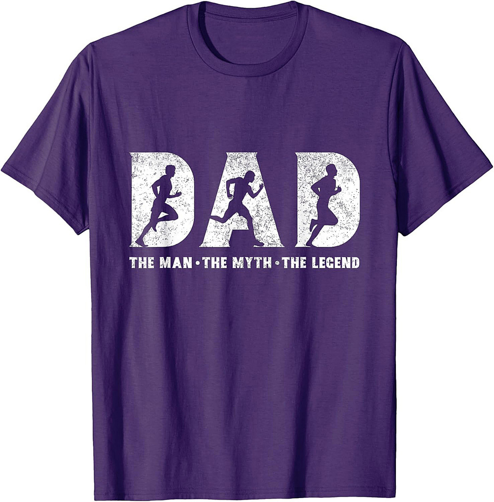 Running Dad The Man The Myth The Legend Father's Day T-Shirt
